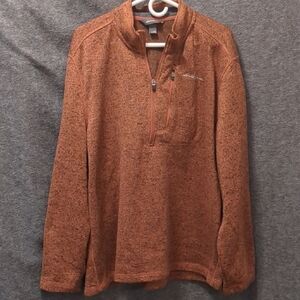 Men's Eddie Bauer Rust Radiator Fleece Quarter-Zip Pullover